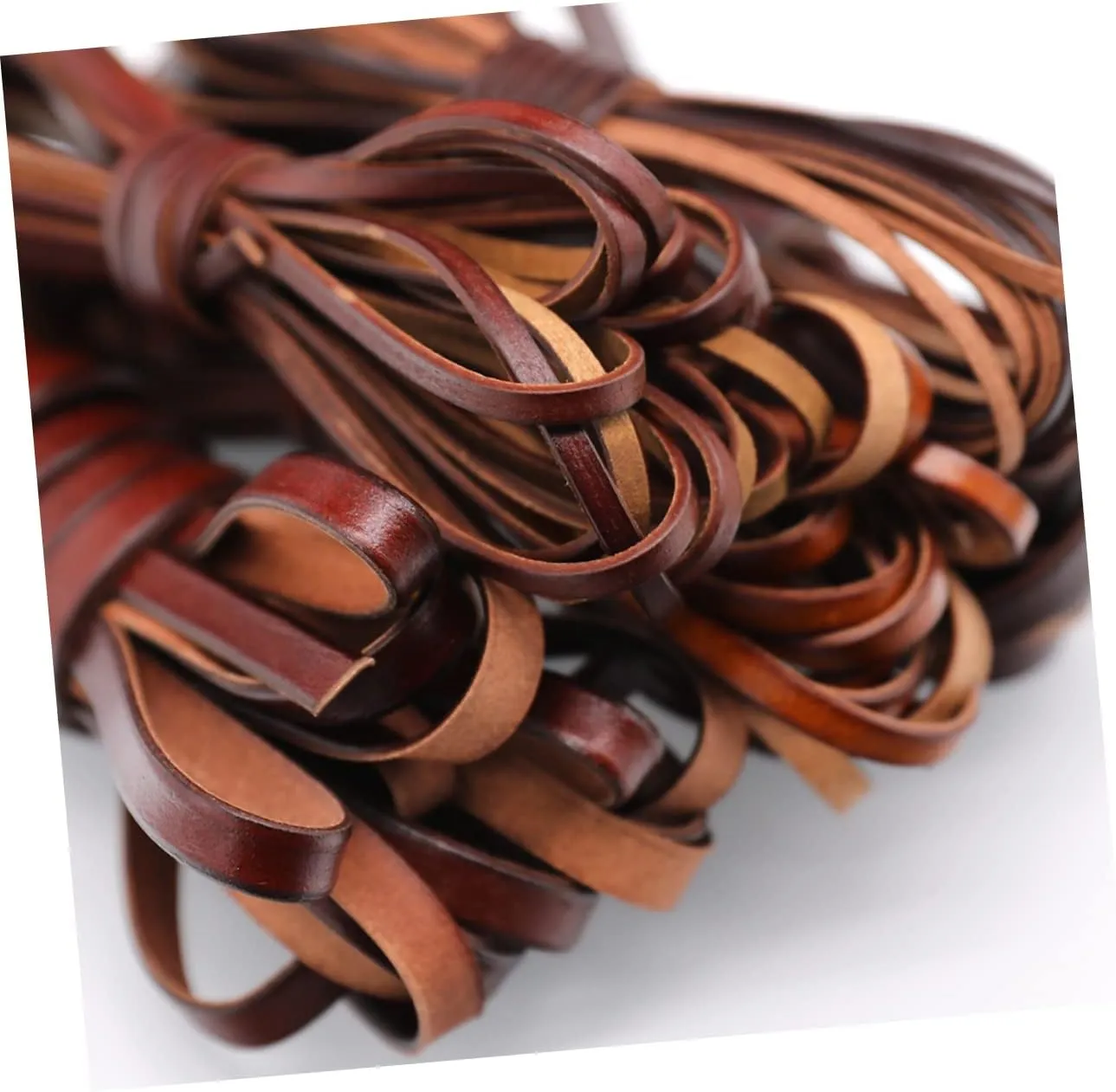 Real Cowhide Rope DIY Kit Leather Cord for Necklace Bracelet Making High-Tenacity Smooth Leather Cords