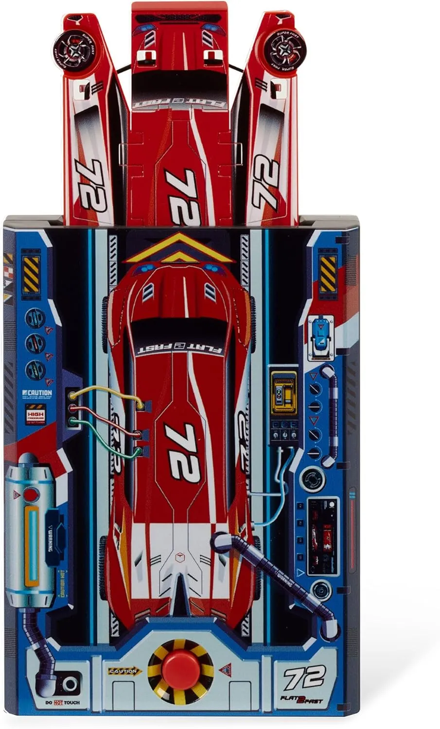 Red 72 Card Racer | Load, Launch, Race - Pocket-Sized Racecar Toy Ages 5 and up (Sold Each)