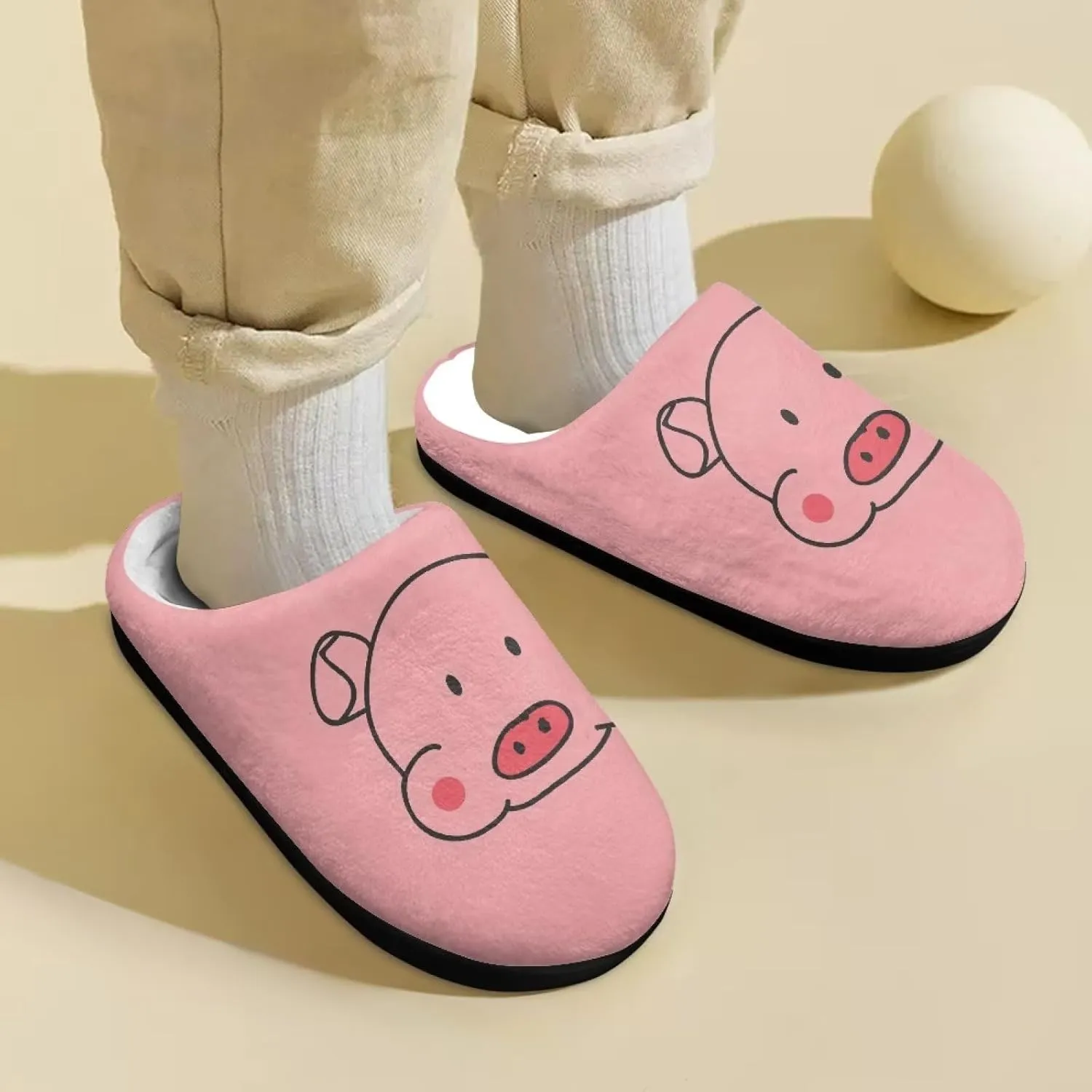 Renewold Boys Girls House Slipper Kids Warm Plush Winter Cotton Slippers Slip On Nonslip Indoor Slippers Shoes