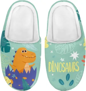 Renewold Kids Warm Plush Winter Cotton Slippers Boys Girls House Slipper Slip On Nonslip Indoor Slippers Shoes