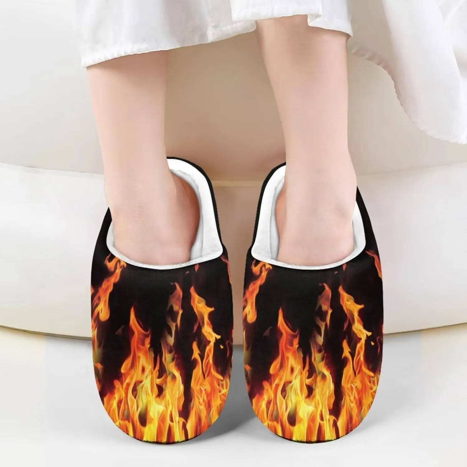 Renewold Kids Warm Plush Winter Cotton Slippers Boys Girls House Slipper Slip On Nonslip Indoor Slippers Shoes