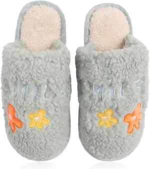 RIAH FASHION Women's Fuzzy Slippers Plush Cozy House Shoes - Indoor Slip on Warm Fleece Slipper