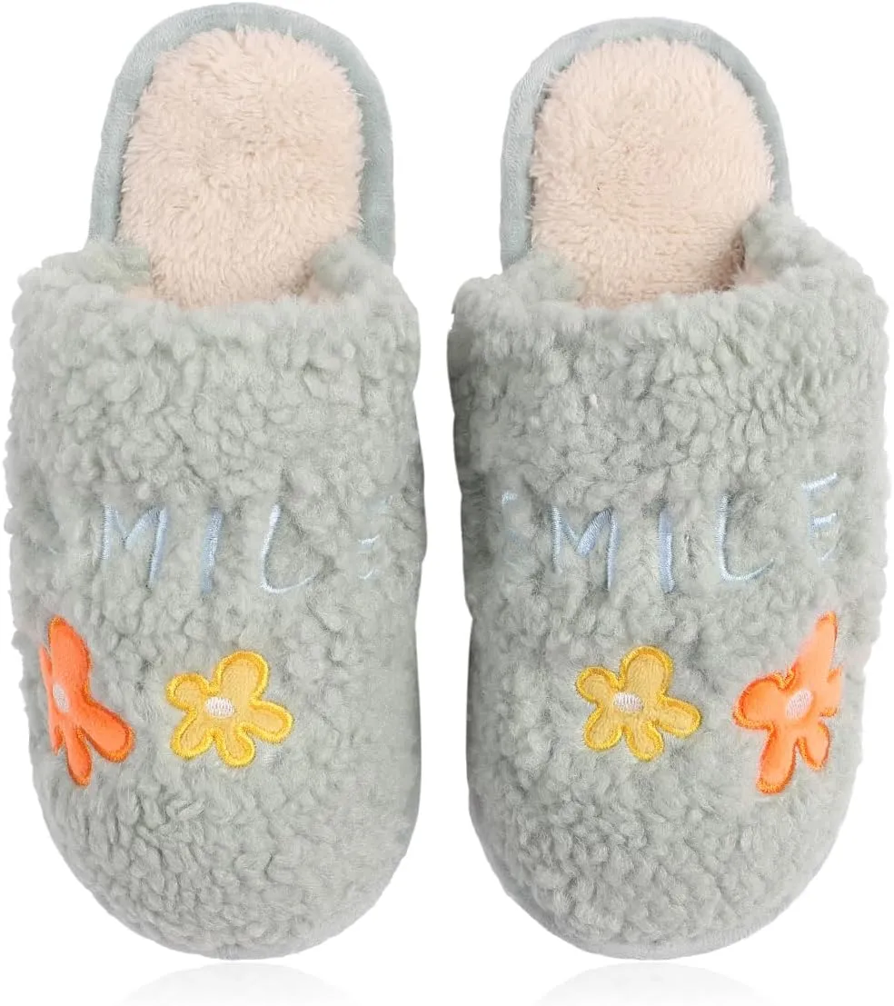 RIAH FASHION Women's Fuzzy Slippers Plush Cozy House Shoes - Indoor Slip on Warm Fleece Slipper