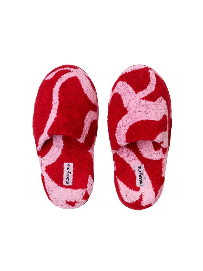 Ribbon Terry Slippers