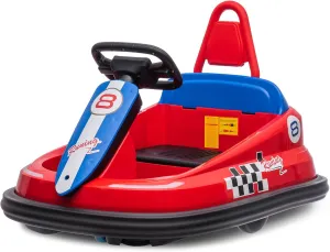 Ride On Bumper Car for Kids, 6V Electric Bumper Car, Toddler Ride On Toy Car with High Low Speed, 360 Degree Spin, Lights, Music, Birthday Gift for Boys Girls, Red