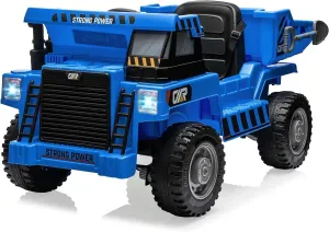 Ride On Dump Truck, 4 Wheeler Toy, Ride On Toys for Kids,12V Ride On Car with Remote Control, Electric Cars for Kids with Dump Bed, Shovel, Ride On Construction Vehicle with Music Player