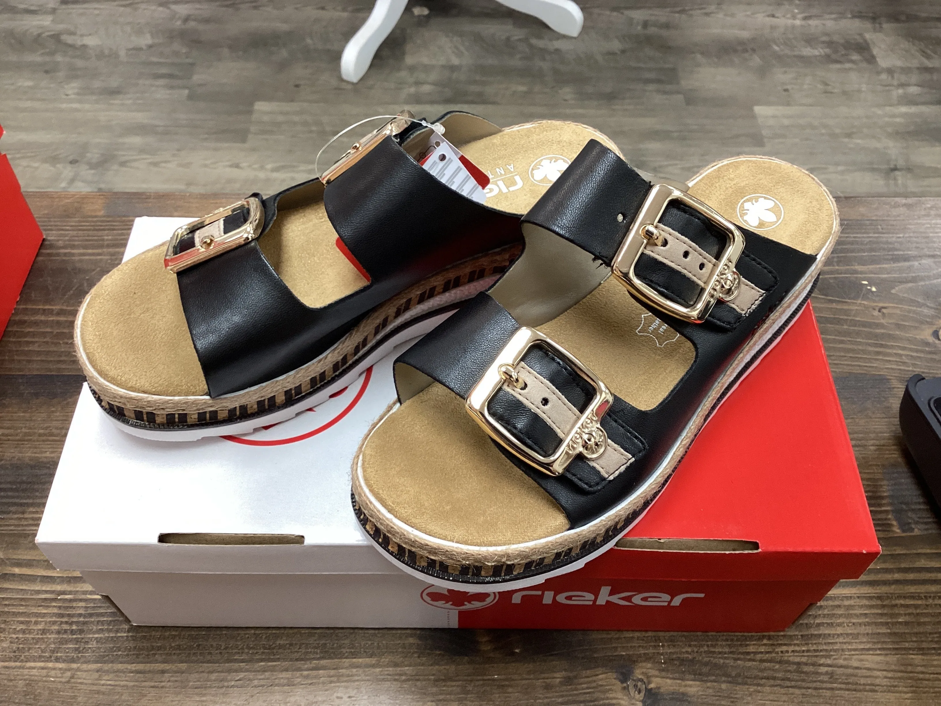 Rieker V7955 Two Strap Buckle Sandal
