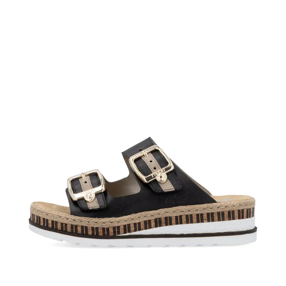 Rieker V7955 Two Strap Buckle Sandal
