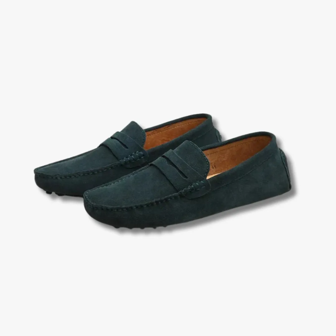 Rimora Cork  | Italian-Style Suede Driving Loafers for Men – Lightweight & Stylish