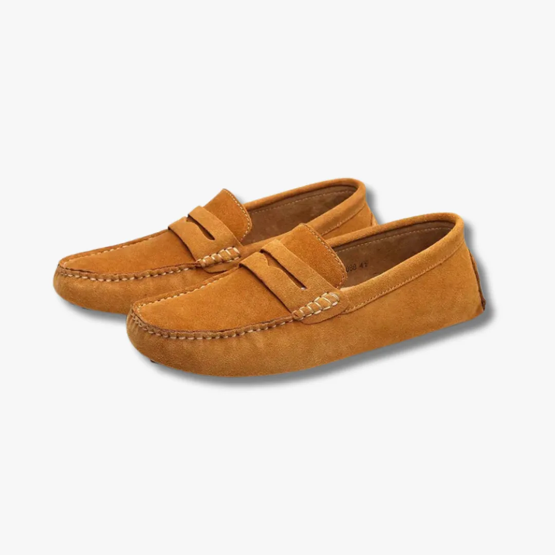 Rimora Cork  | Italian-Style Suede Driving Loafers for Men – Lightweight & Stylish
