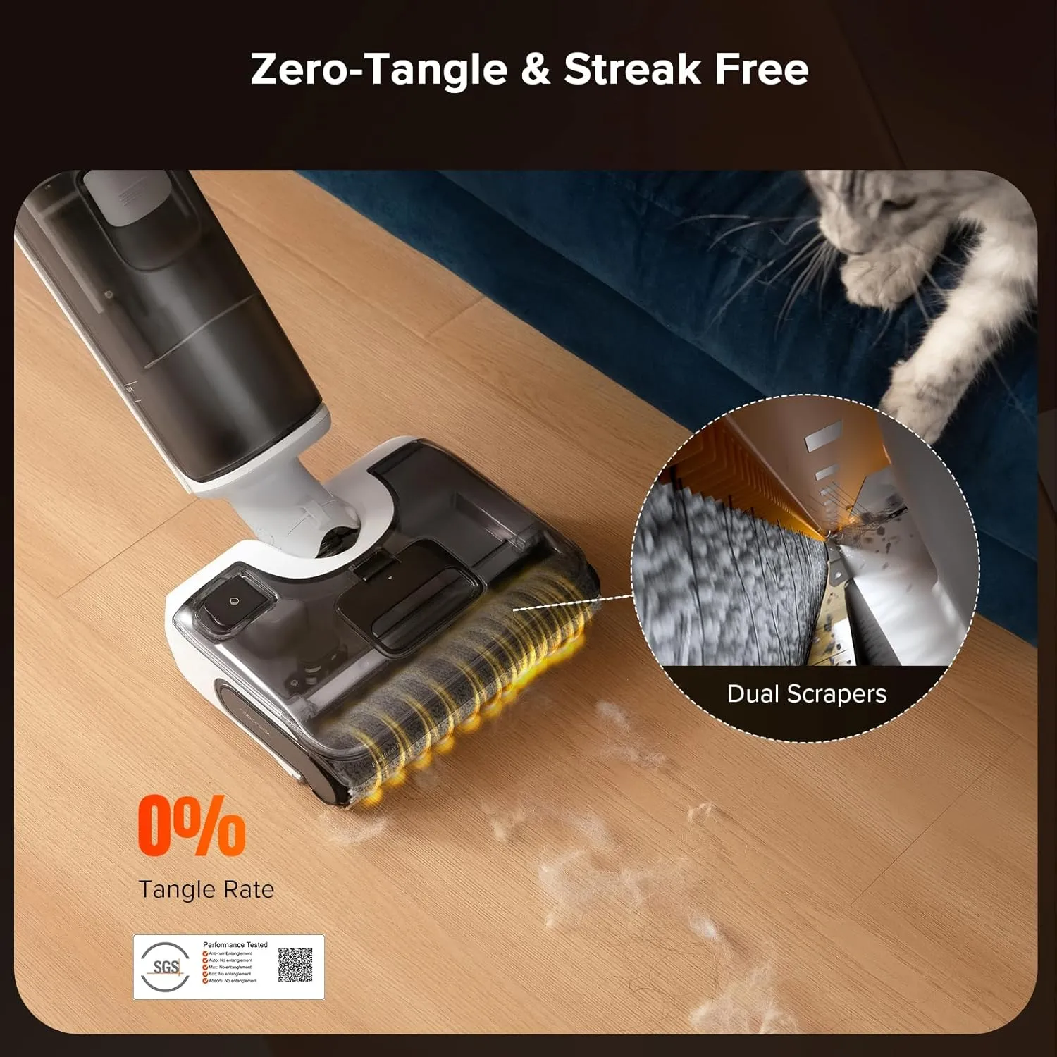 roborock F25 RT Vacuum Mop All in One, Wet Dry Vacuum Cleaner Cordless, 20000Pa Floor Cleaner Machine for Tile Hardwood Wood Vinyl Floor, Edge to Edge Self Cleaning Electric Mop with 180° Lie-Flat