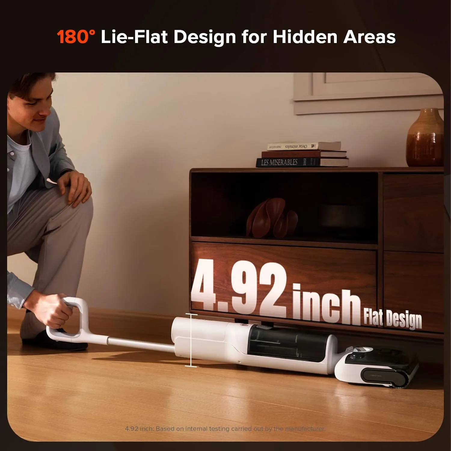 roborock F25 RT Vacuum Mop All in One, Wet Dry Vacuum Cleaner Cordless, 20000Pa Floor Cleaner Machine for Tile Hardwood Wood Vinyl Floor, Edge to Edge Self Cleaning Electric Mop with 180° Lie-Flat
