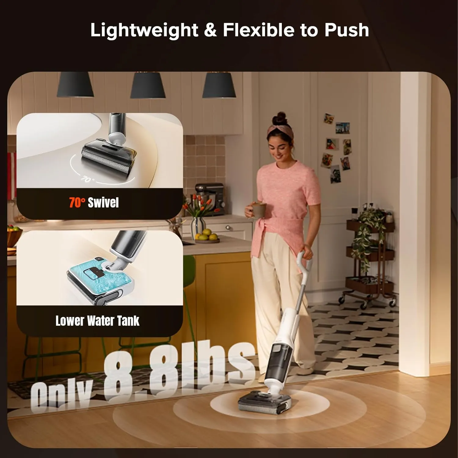 roborock F25 RT Vacuum Mop All in One, Wet Dry Vacuum Cleaner Cordless, 20000Pa Floor Cleaner Machine for Tile Hardwood Wood Vinyl Floor, Edge to Edge Self Cleaning Electric Mop with 180° Lie-Flat