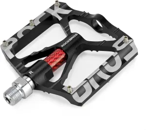 ROCKBROS Mountain Bike Pedals MTB Pedals CNC Non-Slip Lightweight Aluminum Alloy Bicycle Pedals Sealed Bearings Bicycle Platform Pedals 9/16" BMX Road Bike Pedal