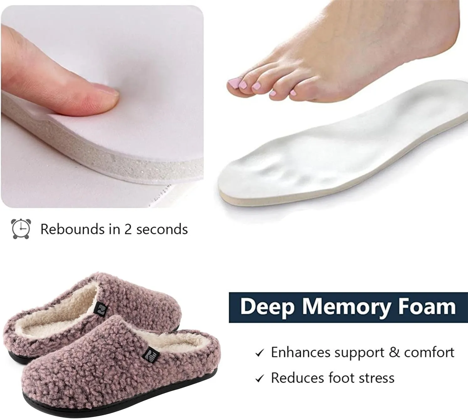 RockDove Women's Plush Retreat Sherpa Fleece Clog Slipper