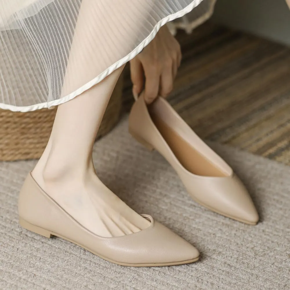 Rojeam Womens Flats Shoes Portable Pumps Ballet Flat Slip-on Ballerina Pumps Shoes Ladies Loafers