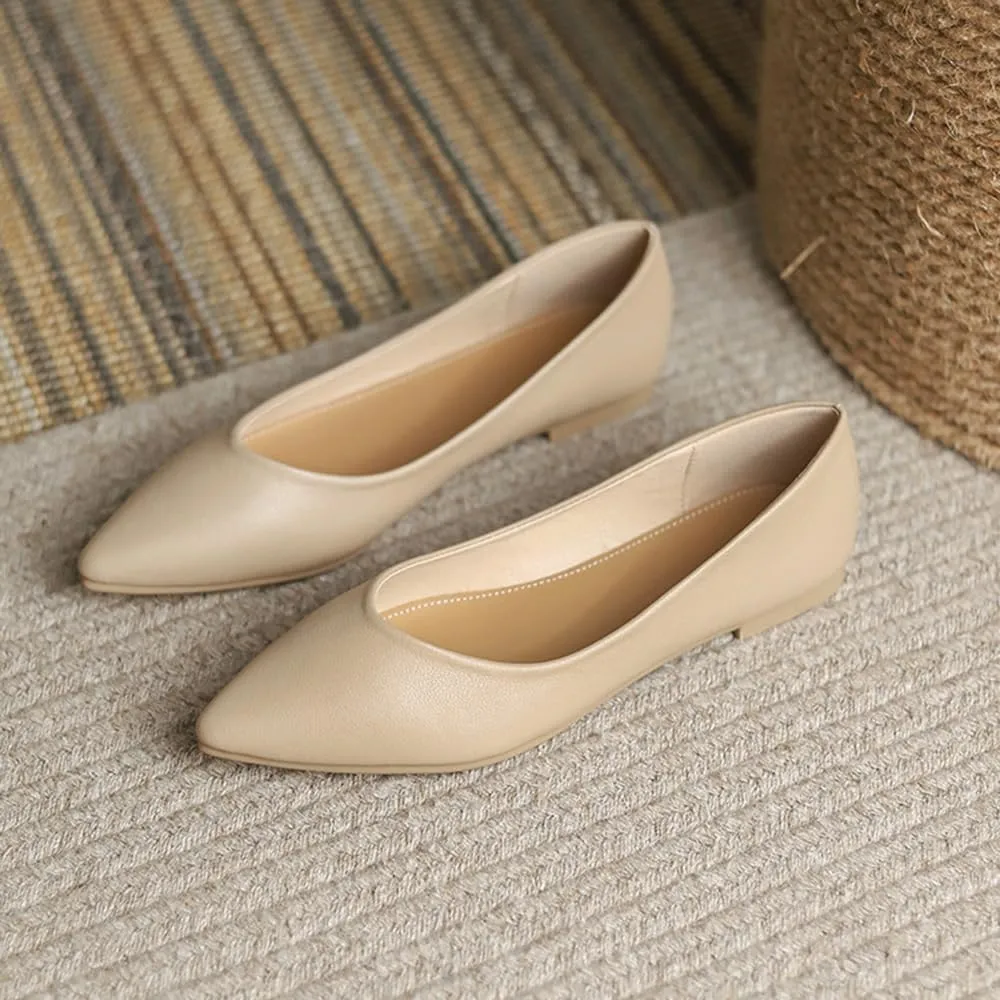 Rojeam Womens Flats Shoes Portable Pumps Ballet Flat Slip-on Ballerina Pumps Shoes Ladies Loafers