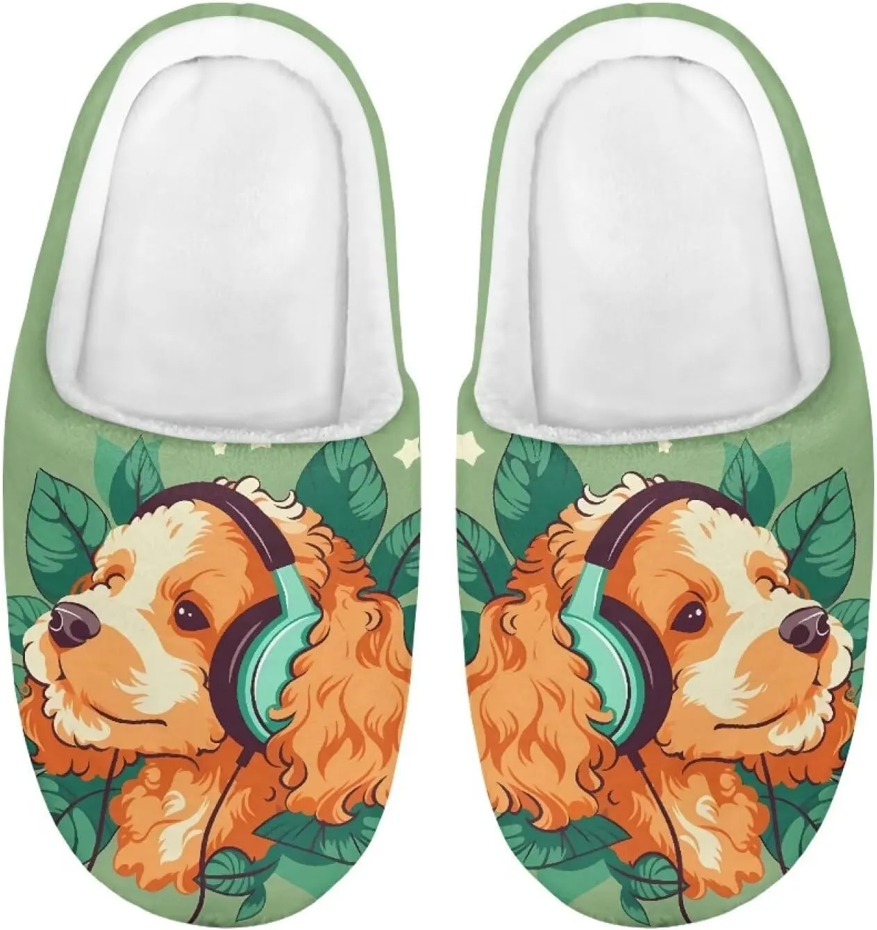 Room Slippers Winter Breathable Warm Slippers for Boys Girls Casual Lightweight Fluffy Slides for Garden Size 9-15 White Sole