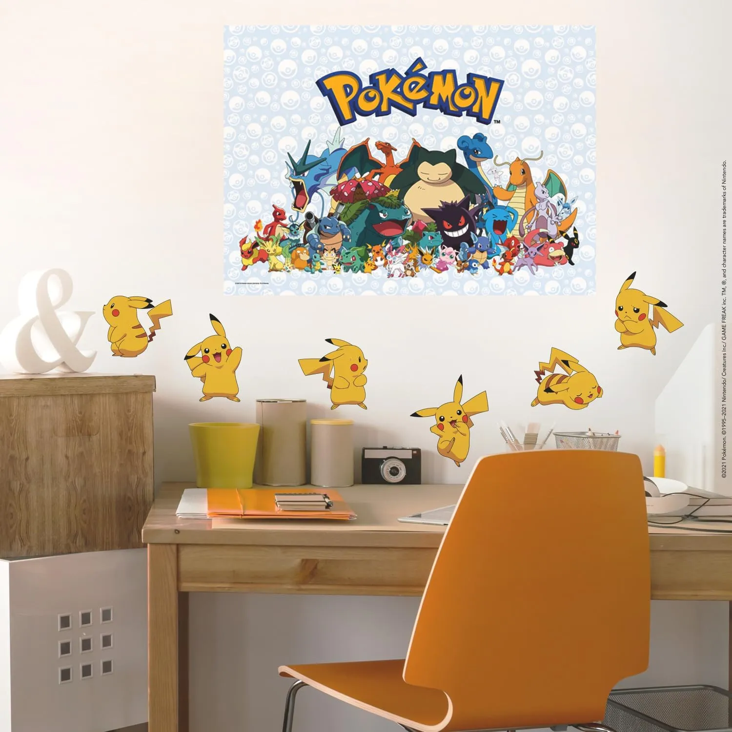 RoomMates RMK3596SCS Pokemon Pikachu Peel and Stick Wall Decals