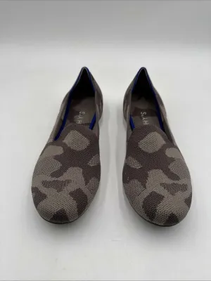 ROTHY’S The Loafer Camo Green Knit Round Toe  Flats Women’s Size 7 - Very Good