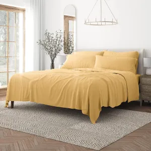 RV King Bed Sheet Set 100% Egyptian Cotton Sheets - 4 Piece Sheet Set - 800 Thread Count Ultra Soft, Smooth, Durable Bedding Set - Fits Mattress Upto 12'' Deep Pocket (RV King/Gold)