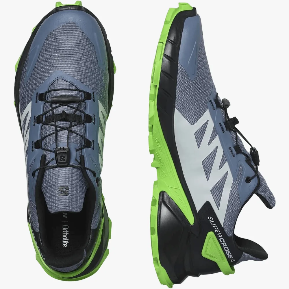 Salomon Mens Supercross 4 Trail Sneaker Flint Stone Black Green