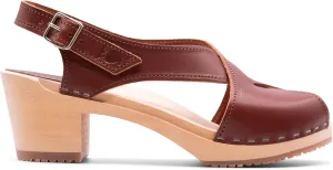 Sandgrens Handmade Swedish Wood Clogs for Women, High Heel Sandal | Morocco