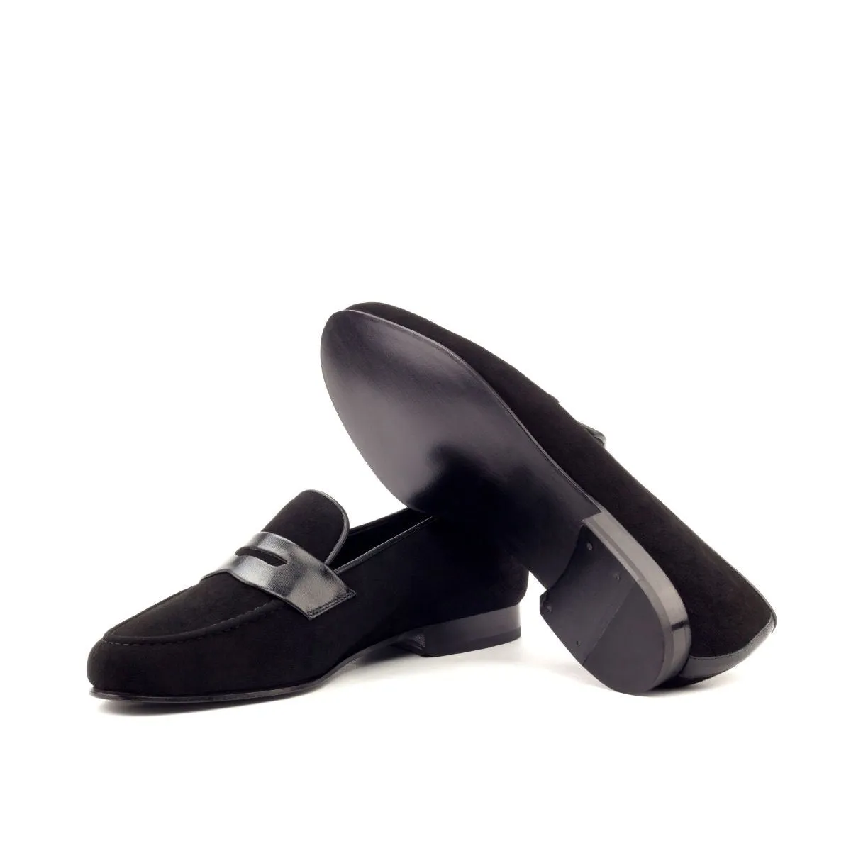 Santiago Slipper in Black Suede