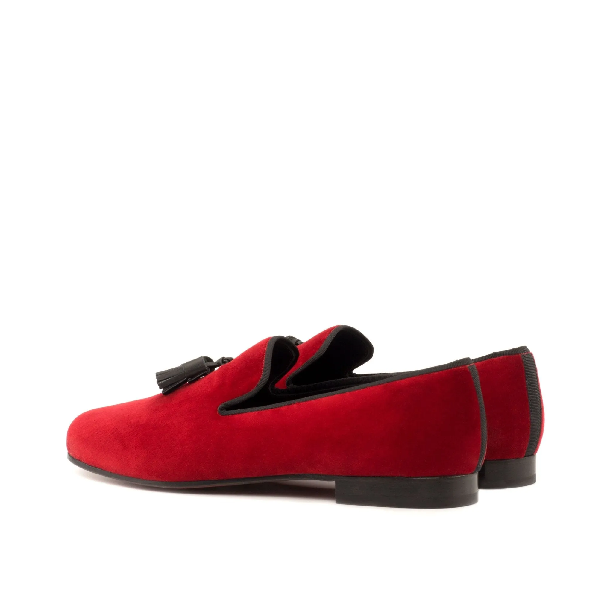 Santiago Slipper in Red Velvet
