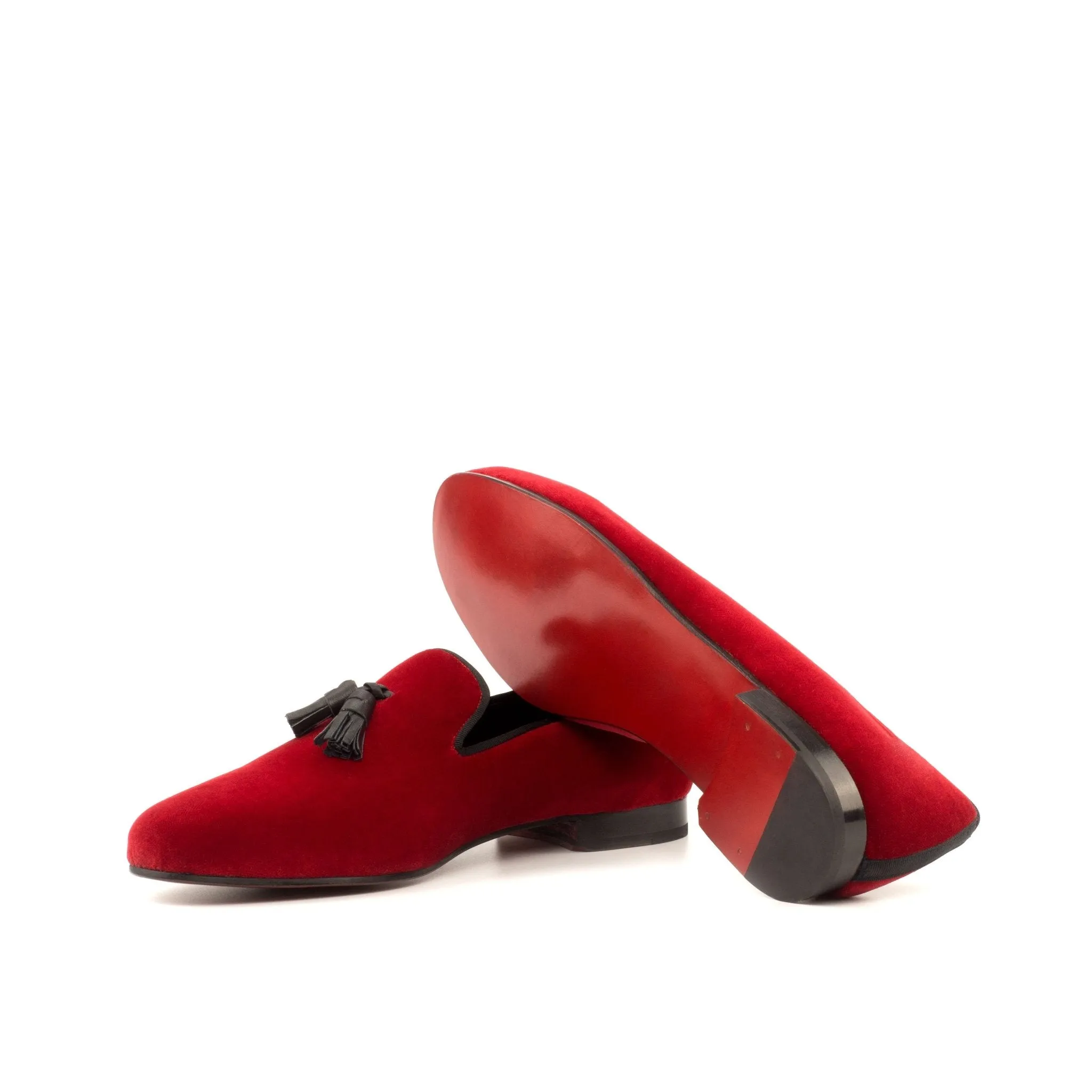 Santiago Slipper in Red Velvet