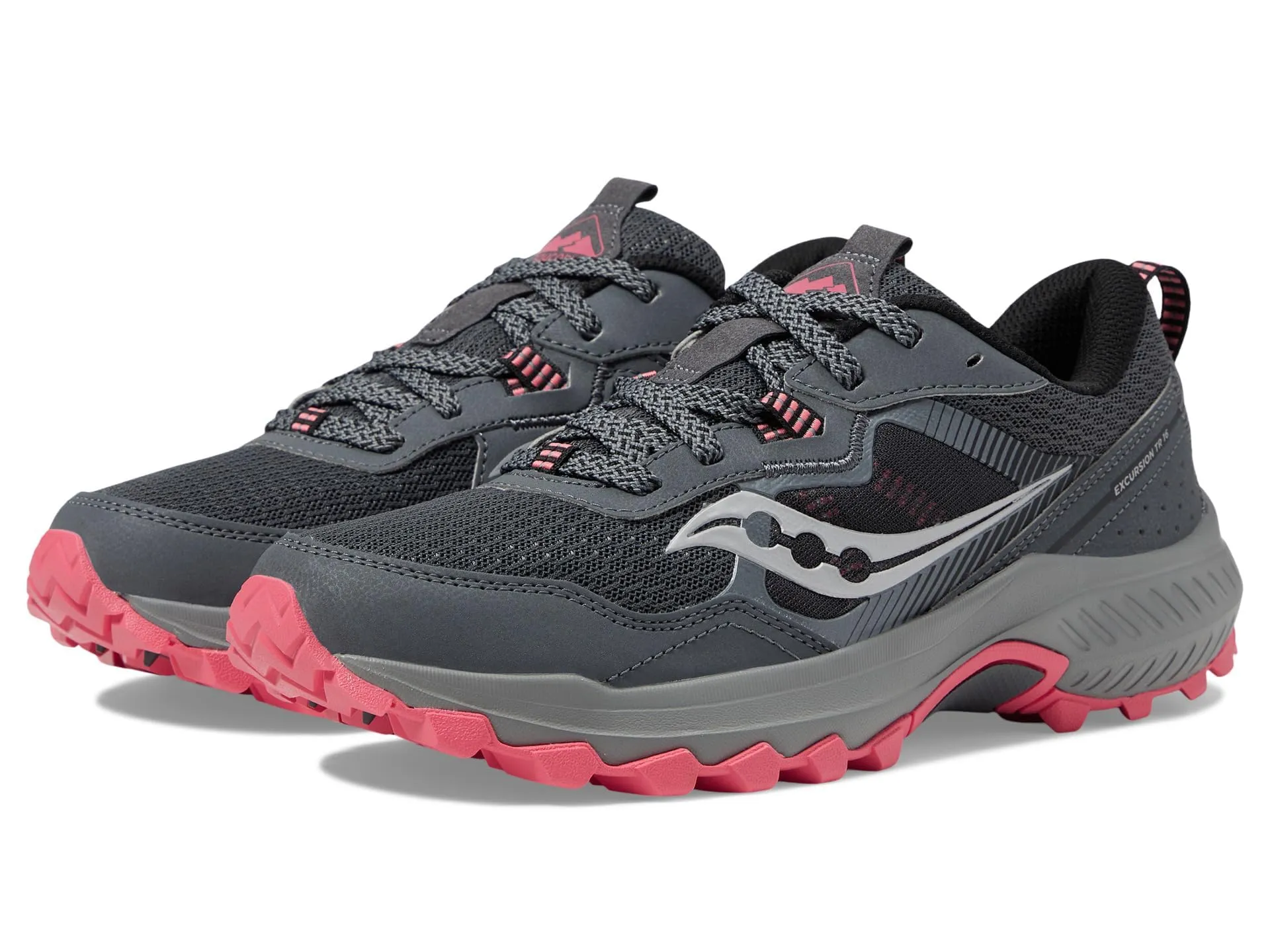 Saucony Women's Excursion TR16 Sneaker, Grey/Coral, 7.5 Wide