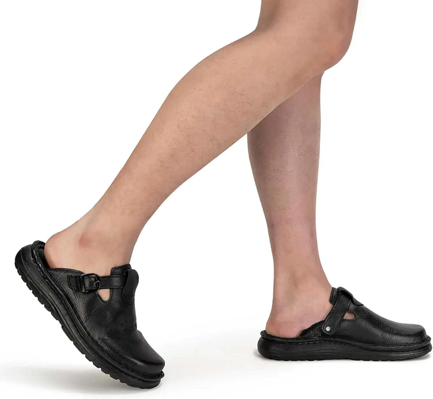 Sawyer - Leather Clog-Toe Sandal - Mens Sandals