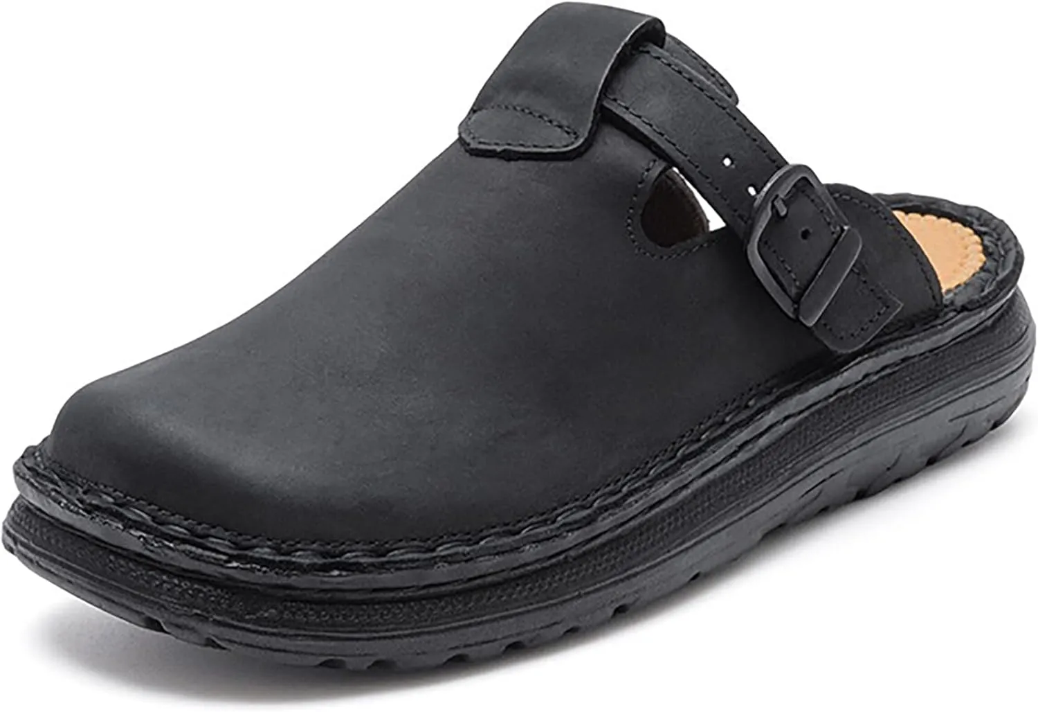 Sawyer - Leather Clog-Toe Sandal - Mens Sandals