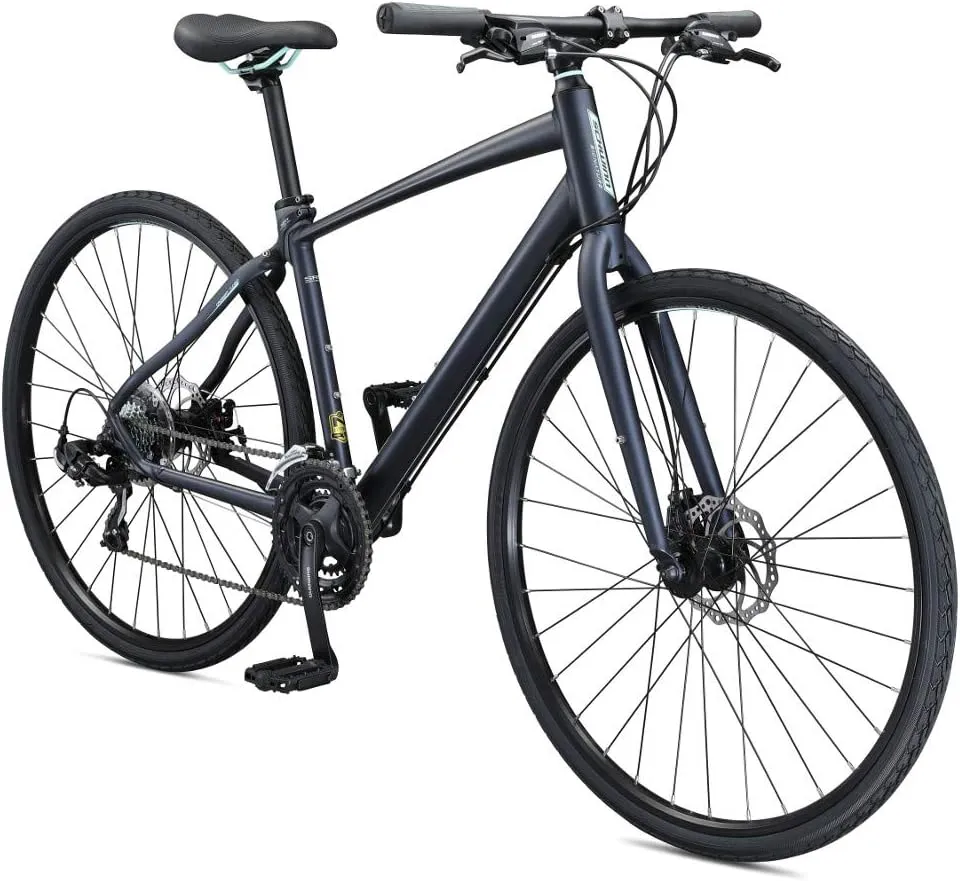 Schwinn Vantage Men and Women Adult Sport Hybrid Bike, 21 or 24 Speed Drivetrain, Aluminum Frame, Flat Bar, Disc Brakes, Smooth Ride Technology