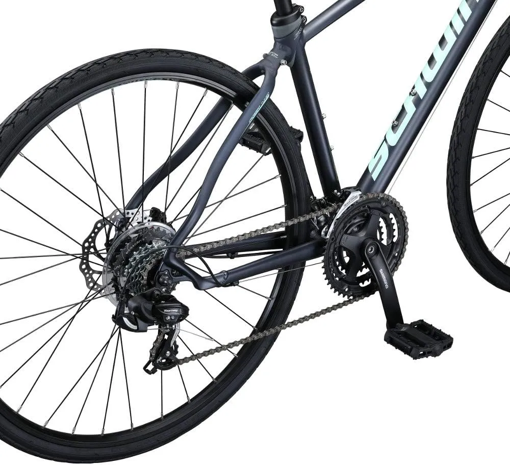 Schwinn Vantage Men and Women Adult Sport Hybrid Bike, 21 or 24 Speed Drivetrain, Aluminum Frame, Flat Bar, Disc Brakes, Smooth Ride Technology