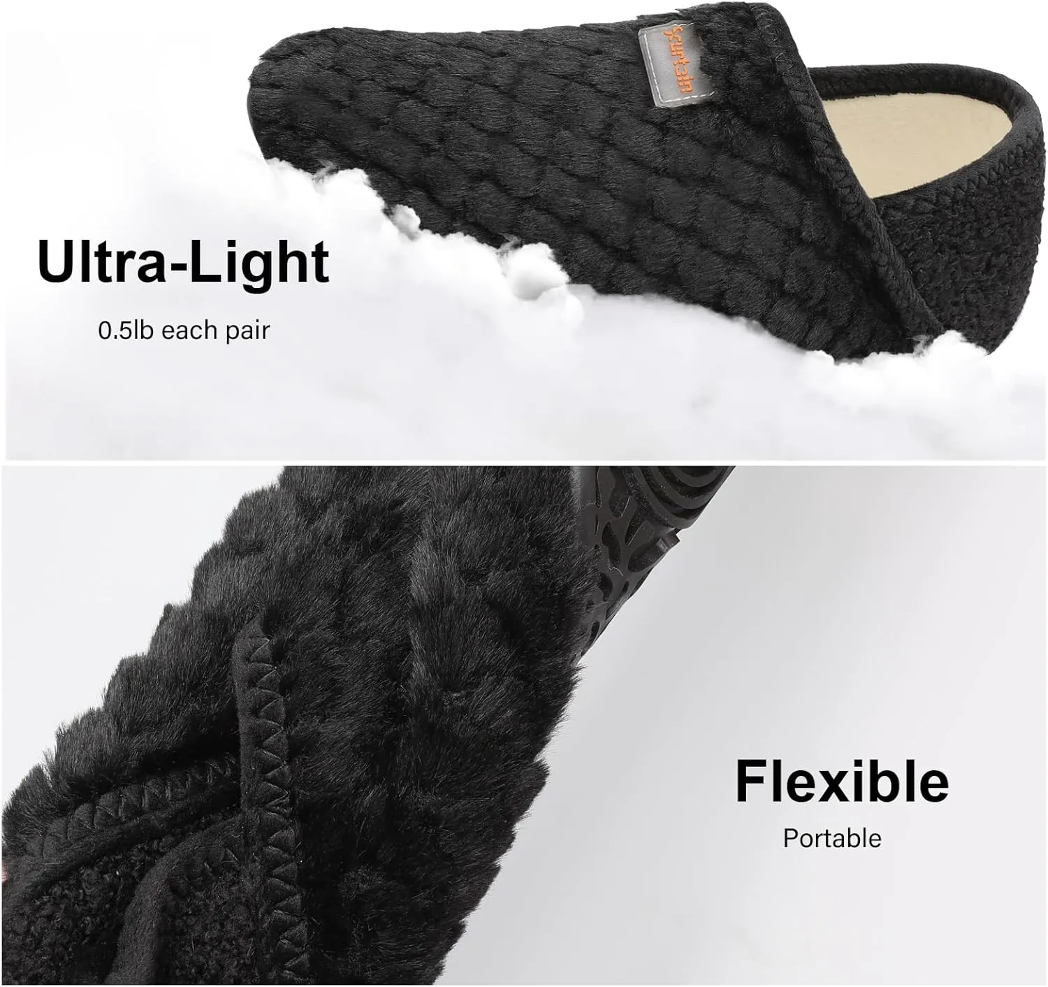 Scurtain Slippers for Women Men House Slipper Socks Lightweight Unisex Adults Barefoot Shoes Non-Slip Travel Slippers