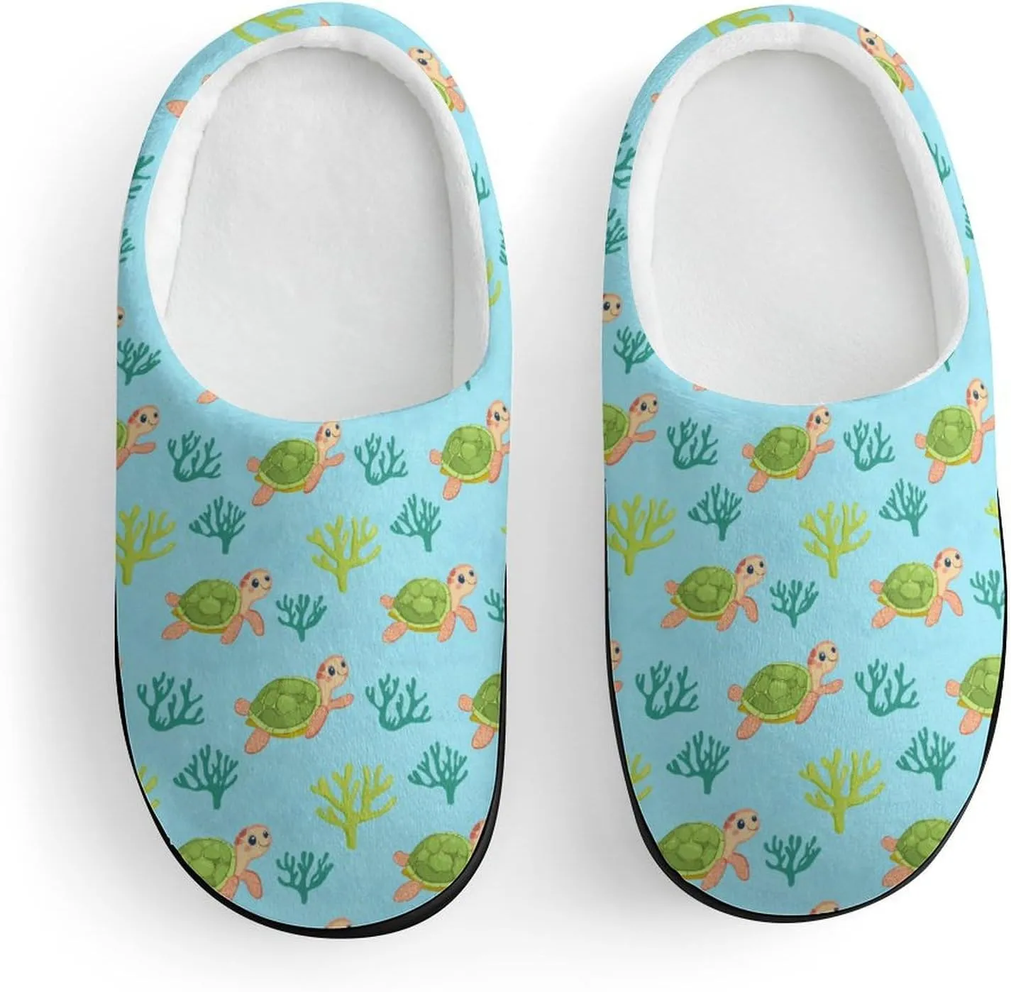 Sea Turtle Slippers Non-slip House Slippers Home Shoes Indoor Outdoor Slippers For Girls Boys