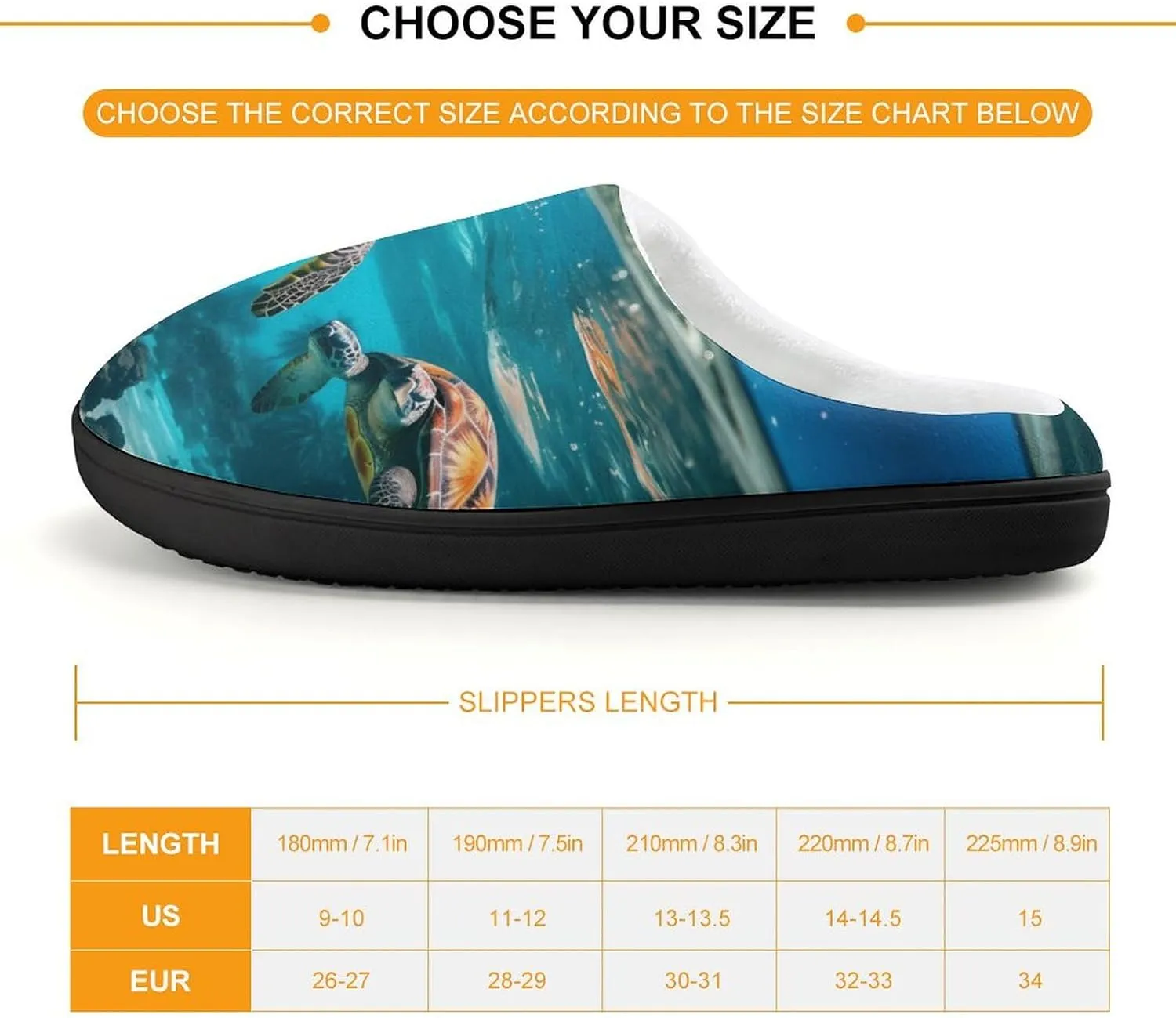 Sea Turtles And Palm Kids Slippers for Girls Boys Winter Warm Plush Slip On House Slippers for Indoor Outdoor