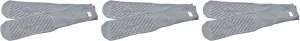 Secure (3 Pack Non Skid Bariatric Slipper Socks, Gray - Grip Tread on Both Sides