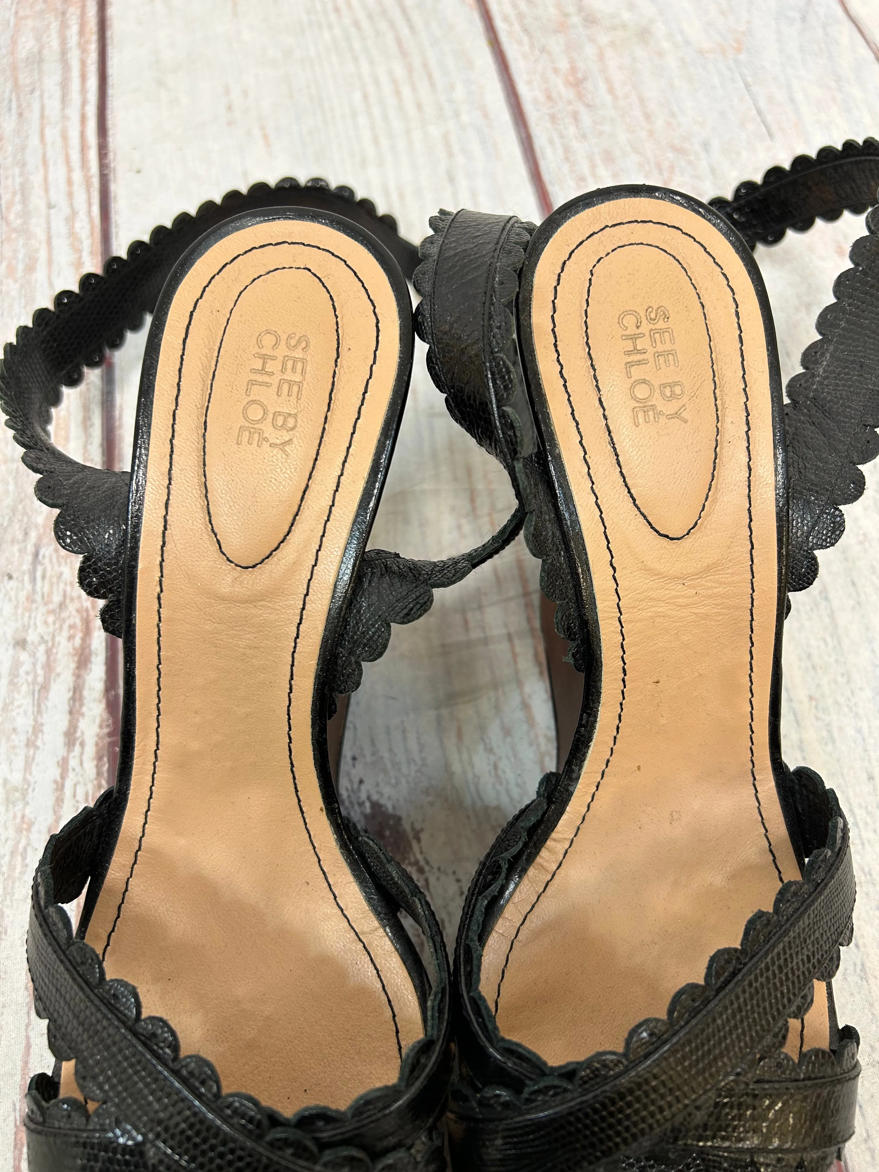 See By Chloe "Scallop-Strap Wedge Sandal"