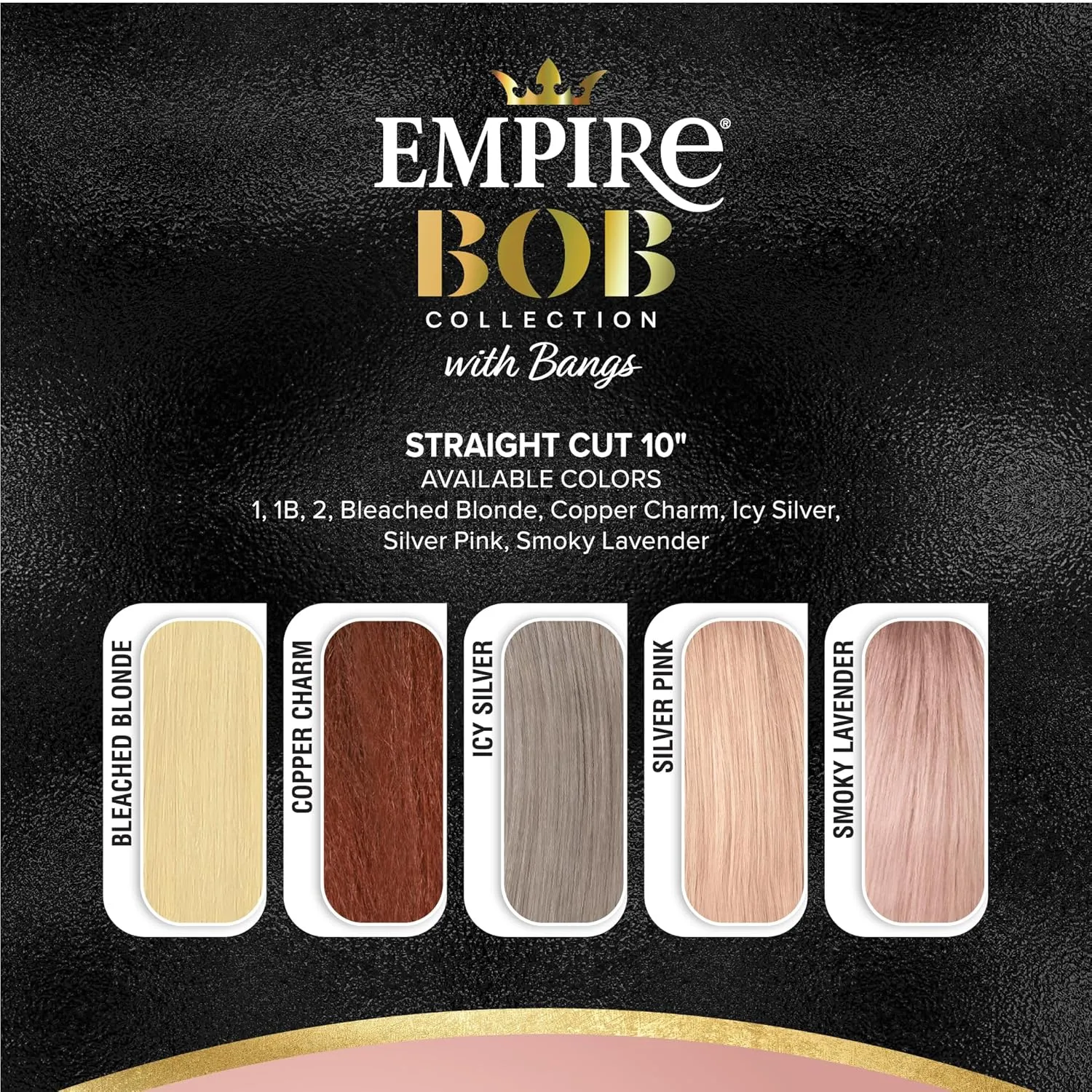 Sensationnel Empire Bob Humanhair Wig - Straight Cut Face Framing Mesh Cap for Comfort With Bangs (10 inch, BLEACHEDBLONDE)