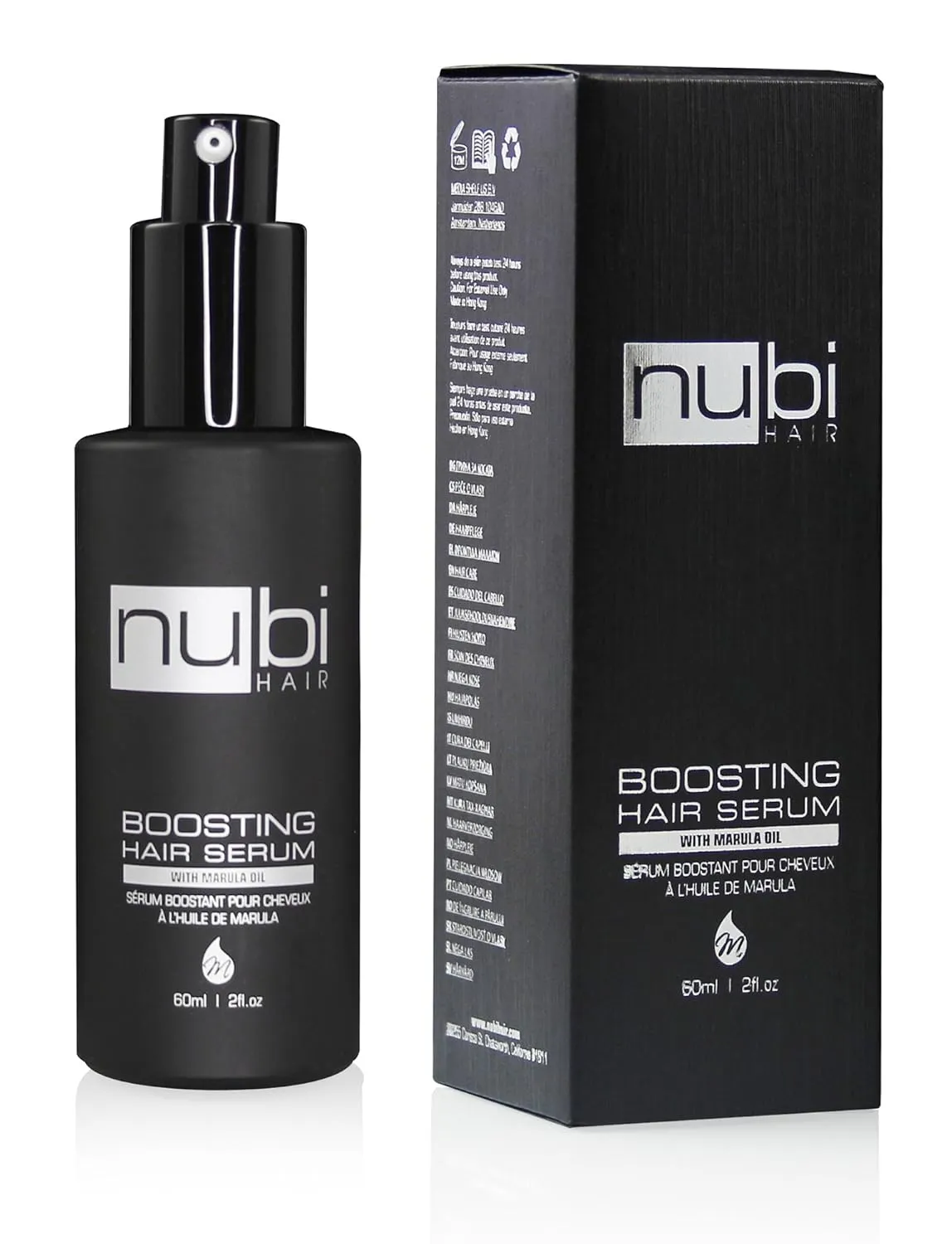 Silky Smooth Hair Serum for All Hair Types, Contains Marula Oil, Aloe Vera and Vitamin E, Non-Greasy Formula, Boosts Shine and Promotes Hair Growth, 2 Fl. Oz. / 60 Ml. (3 Pack)