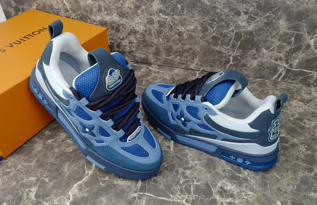 SKATE VUITTON LOUIS Anti-slip LV BLUE Best variety SNEAKER