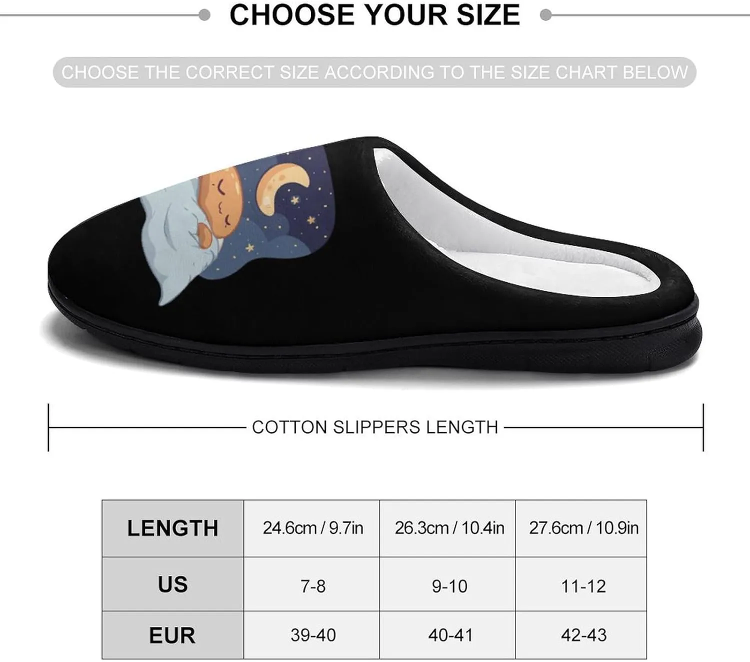 Sleeping Cocoa Chocolate Beans Women's Cotton Slippers Warm Gifts Washable Indoor Slip On Shoes with Anti-Skid Rubber Sole