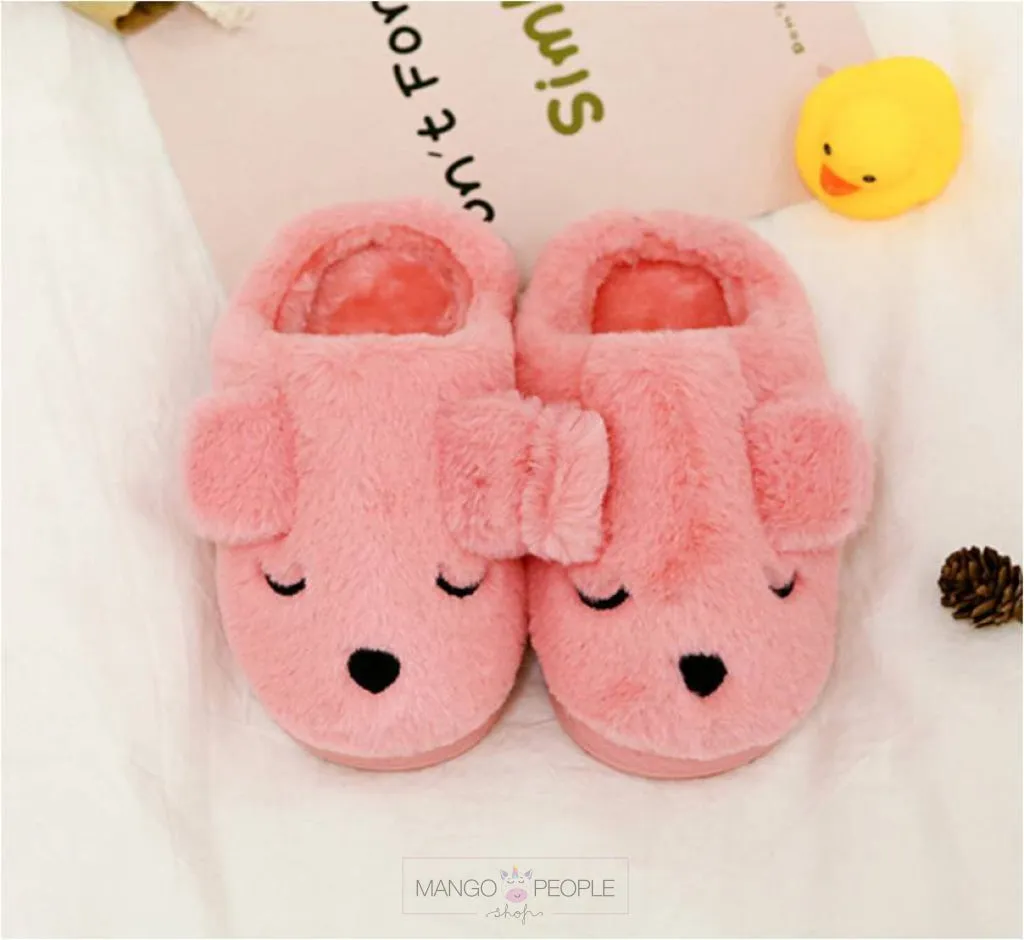 Sleeping Pup Plush Slip-on for Kids