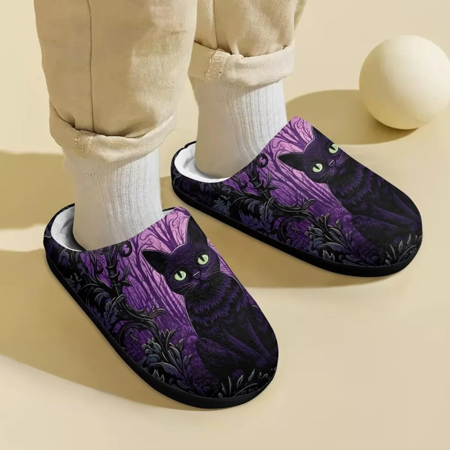 Slippers for Girls Kids Boys Size 9-15 Winter Warm Cotton Slippers Soft Slip On Shoes