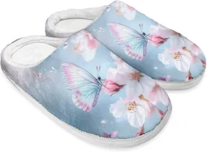 Slippers for Women Men, Soft Scuff Slipper Cozy Warm Fuzzy Slippers, Plush House Slippers Anti-Skid Slip on Shoe