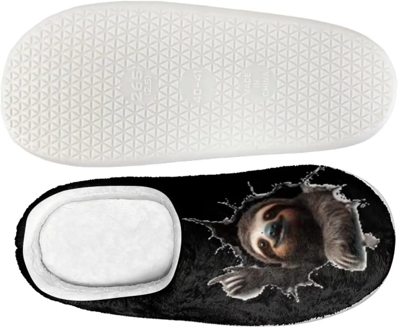 Slippers for Women Men, Soft Scuff Slipper Cozy Warm Fuzzy Slippers, Plush House Slippers Anti-Skid Slip on Shoe