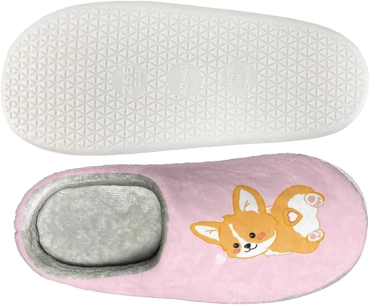 Slippers for Women Men, Soft Scuff Slipper Cozy Warm Fuzzy Slippers, Plush House Slippers Anti-Skid Slip on Shoe