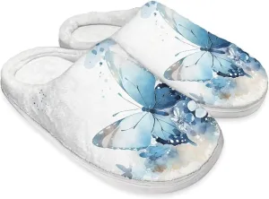 Slippers for Women Men, Soft Scuff Slipper Cozy Warm Fuzzy Slippers, Plush House Slippers Anti-Skid Slip on Shoe
